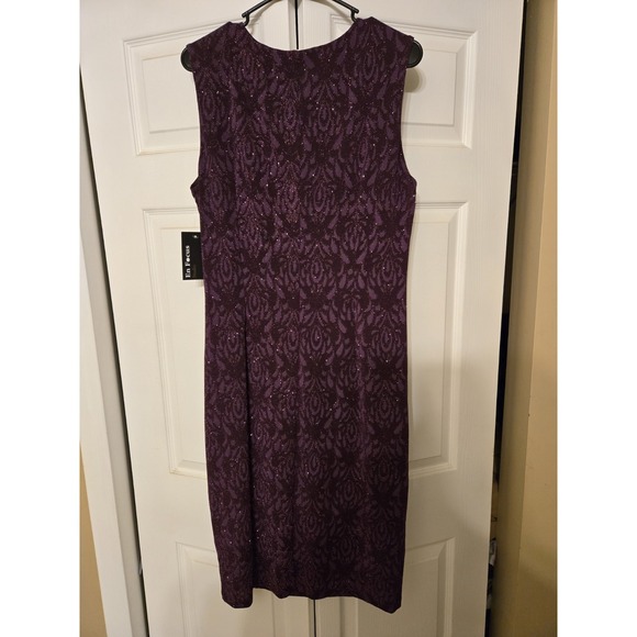 NWT EnFocus Studio Sequin Burgundy Mermaid Sleeveless Dress Size 14 Prom Evening - Picture 5 of 14